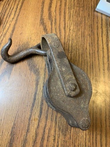 Vintage metal double - double, pulley